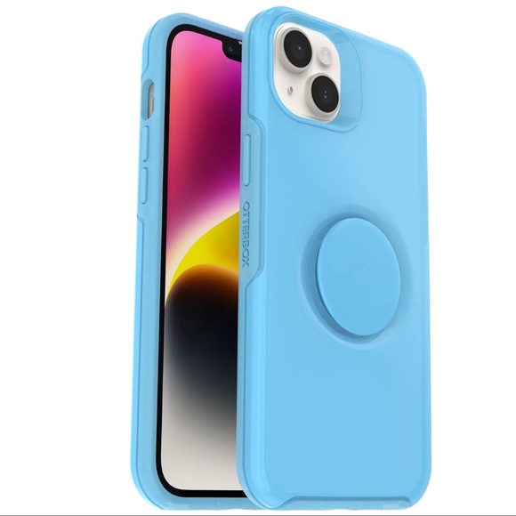 OtterBox Sky Blue Phone Case with Grip - Picture 1 of 3